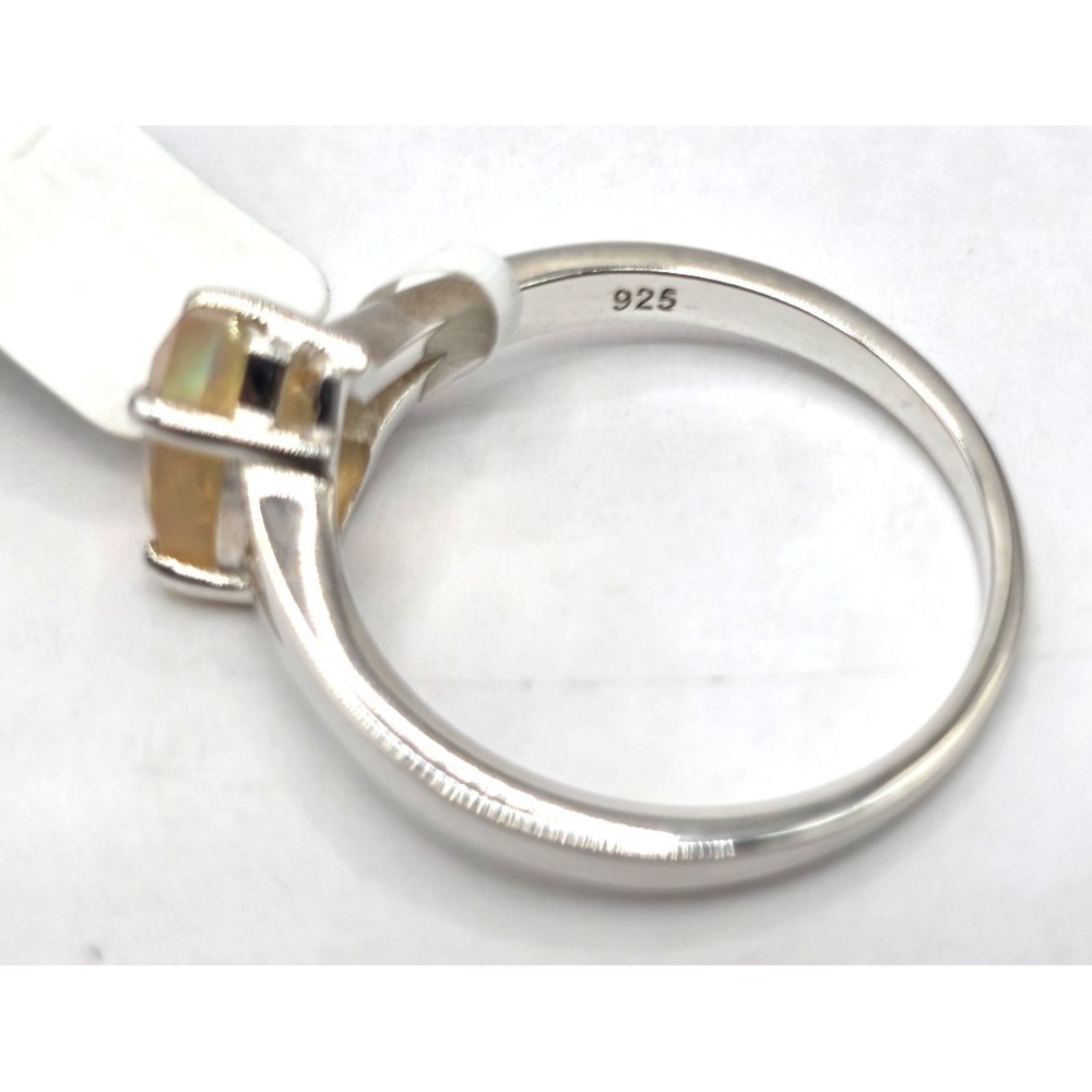 Fire Opal Ring Size‎ 7.75 Teardrop Handmade Sterling Silver 925 Split Shank NWT - Picture 7 of 9